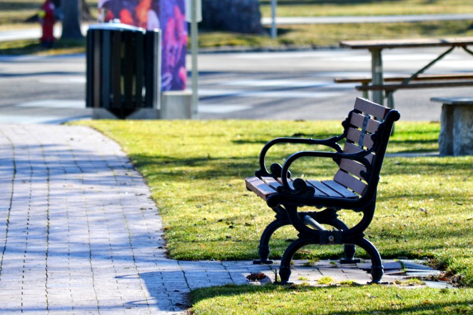 Brown Wooden Bench
