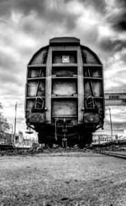 Track Transport Black And White Rolling Stock photo