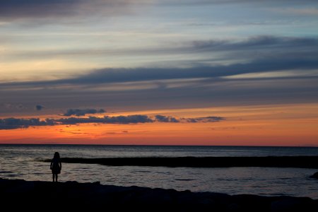 Horizon Sky Sea Sunset photo