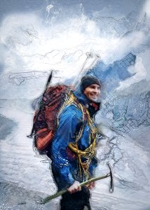 Painting Mountain Mountaineering Geological Phenomenon