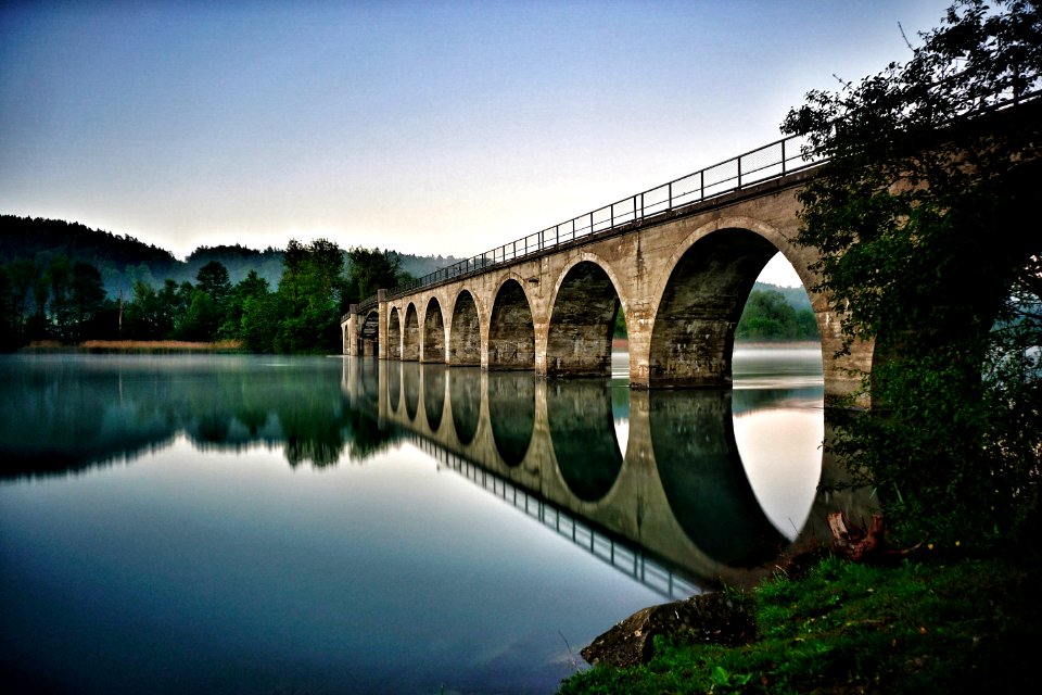 Reflection Bridge Nature Water
