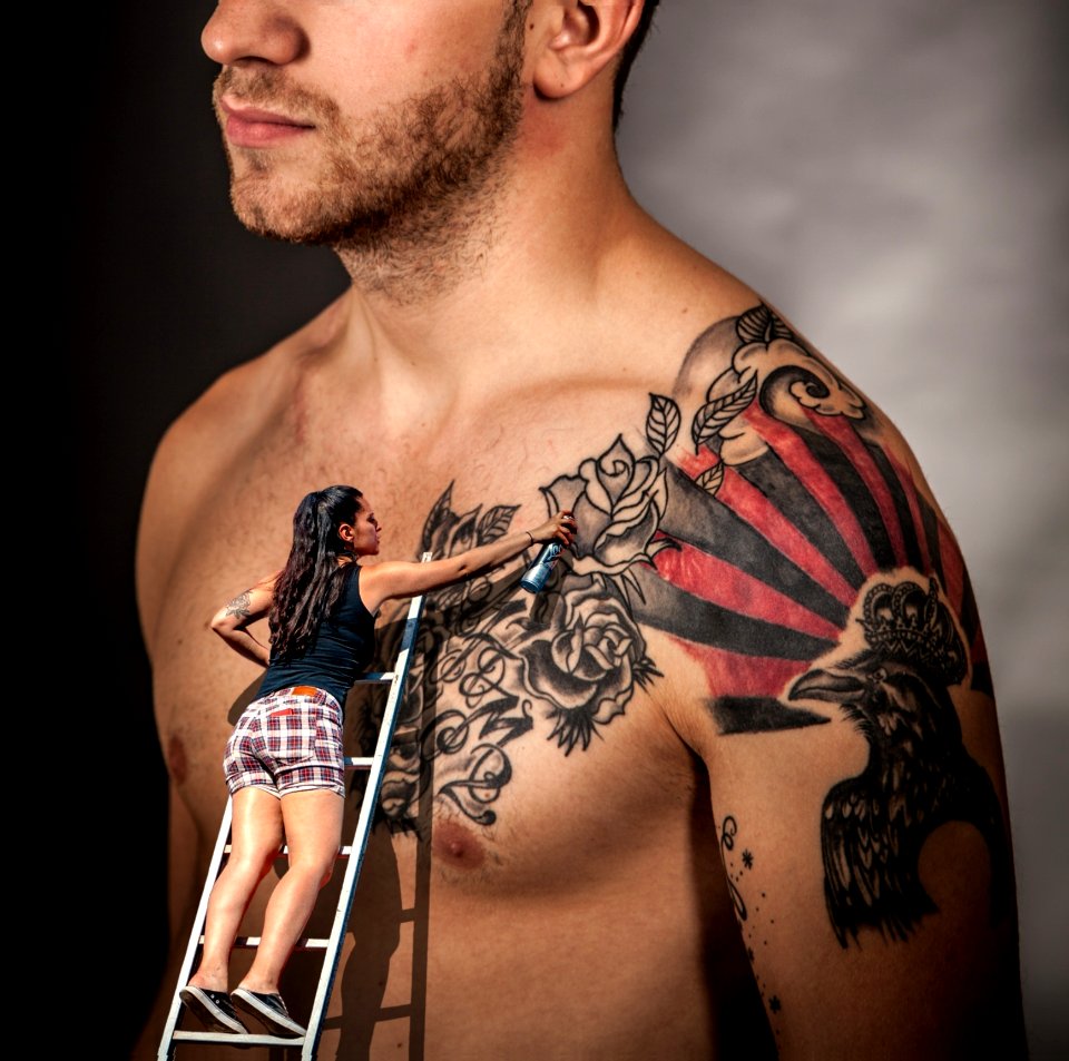Tattoo Shoulder Joint Chest