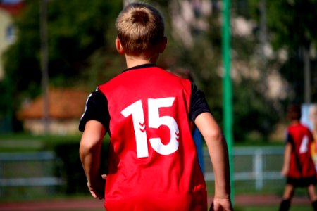 Red Sports Football Player Team Sport photo