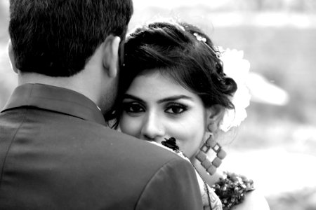 Greyscale Photo Of Man And Woman