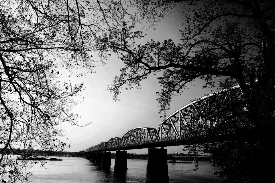 Black And Gray Scale Photo Of Bridge photo