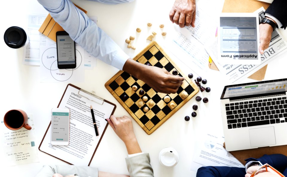 Two Person Playing Chess