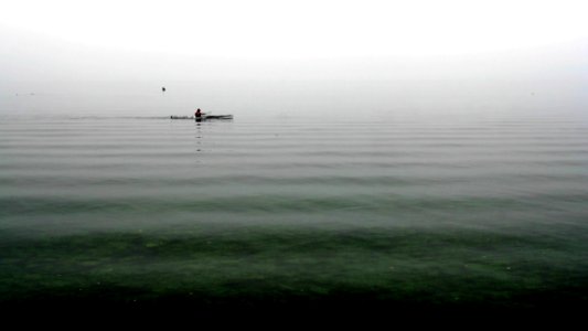 Horizon Sea Fog Calm photo