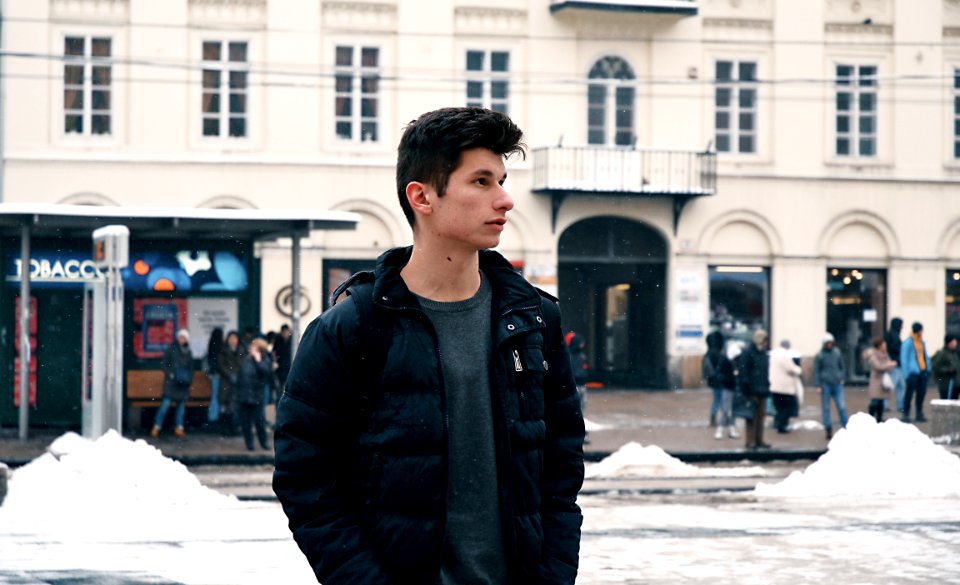 Man In Black Bubble Full-zip Jacket