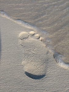 Wave temporary footstep photo