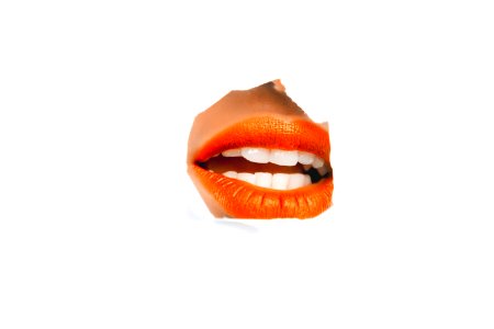 Photography Of Womans Orange Lip