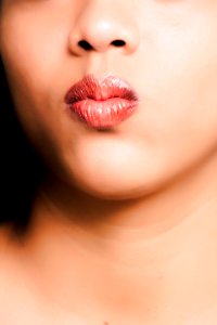 Womans Red Lips photo