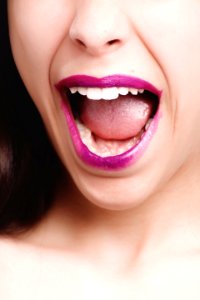 Woman With Pink Lipstick