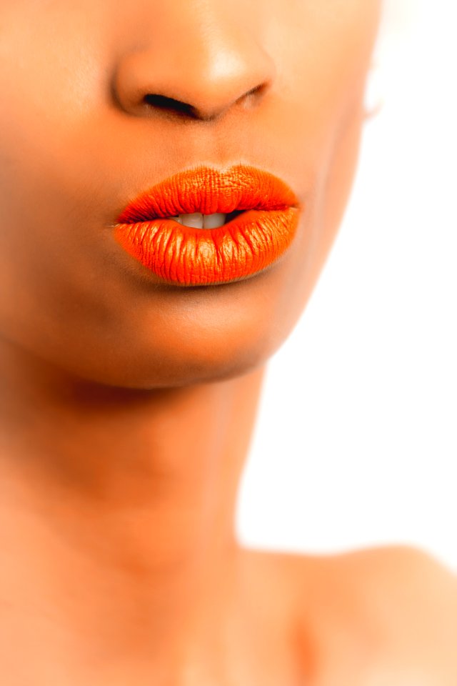 Womens Orange Lipstick