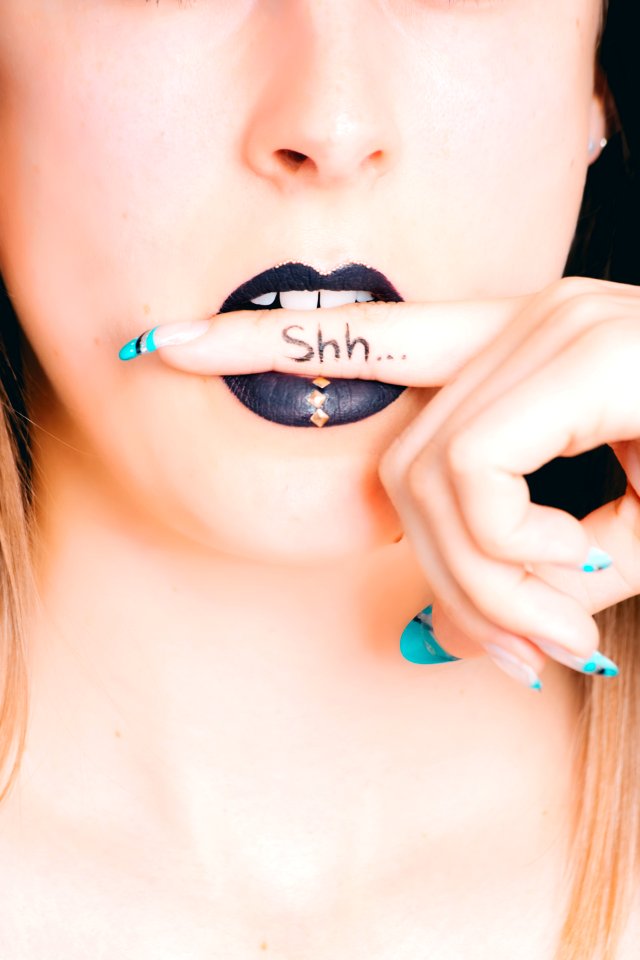 Woman With Black Lipstick