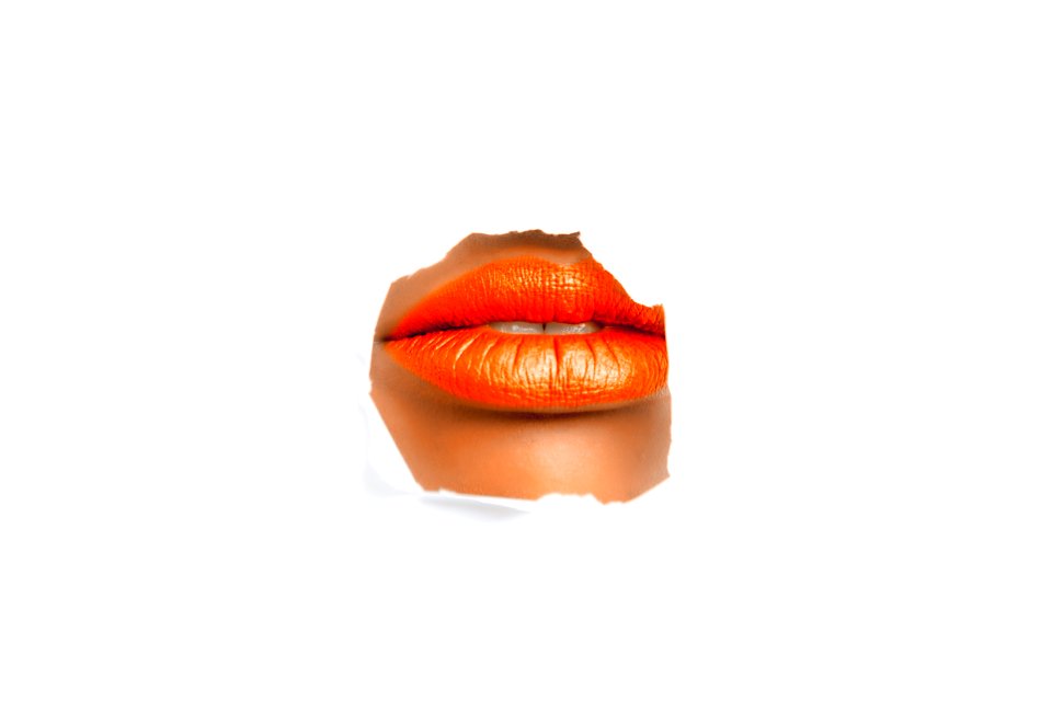 Woman With Orange Lipstick
