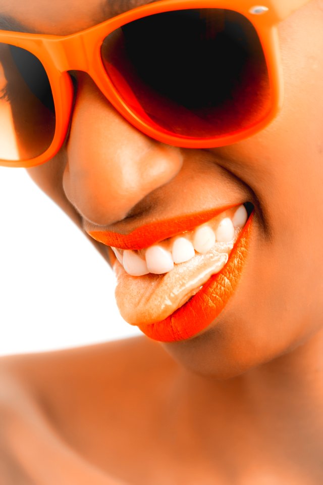 Womens Orange Sunglasses