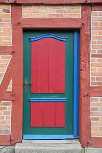 House entrance input wooden door photo