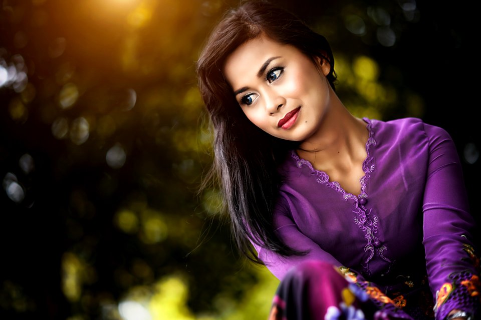 Beauty Lady Girl Sitting
