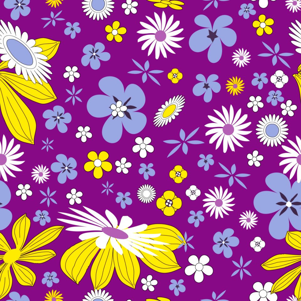 Flower Flora Purple Yellow