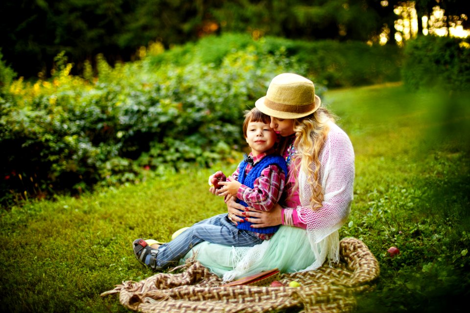People Photograph Grass Sitting