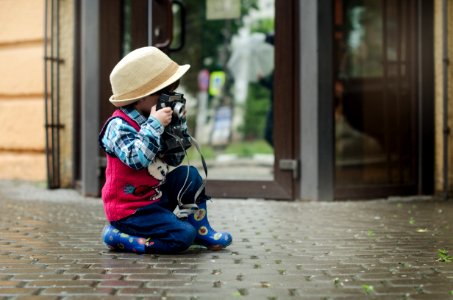 Photograph Child Sitting Snapshot