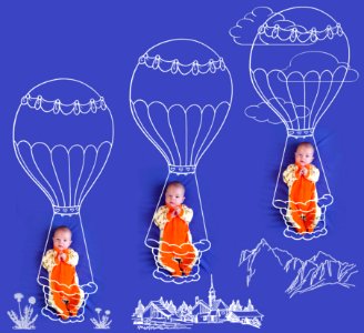 Balloon Line Illustration Art