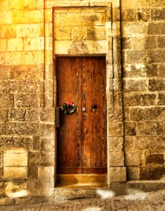 Closed Brown Wooden Door