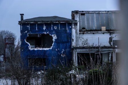 Blue And Gray Concrete Building