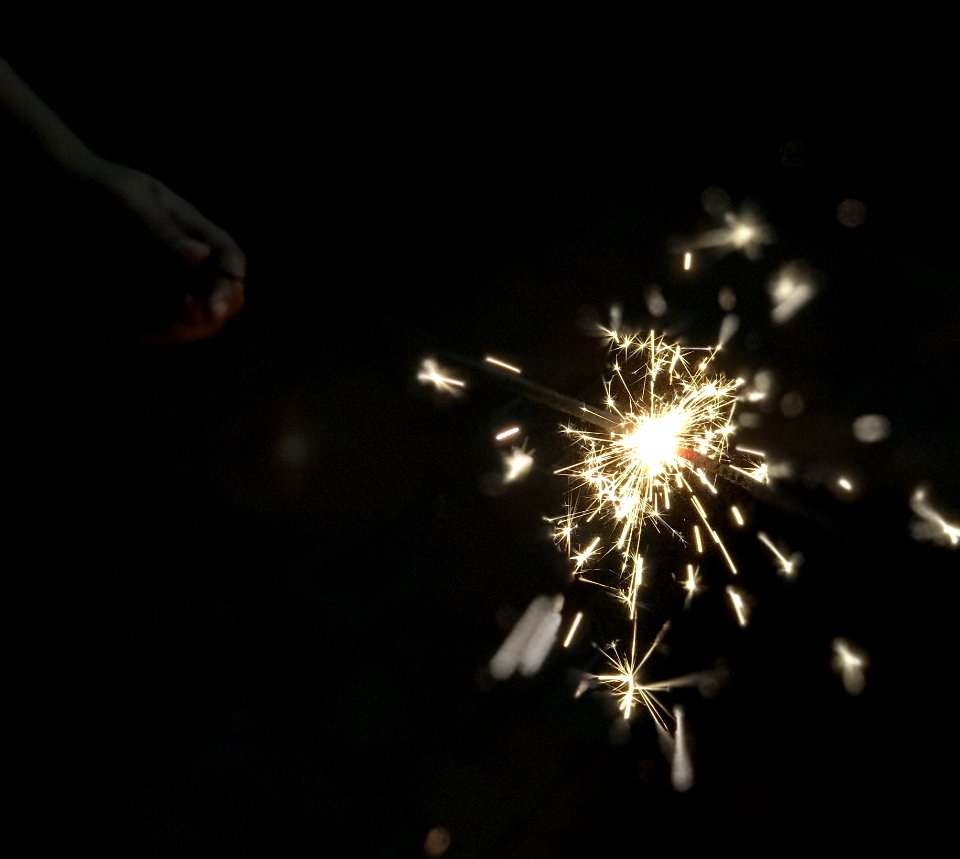 Sparkler Fireworks Darkness Lighting