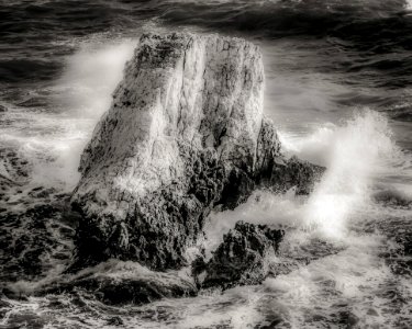 Water Black And White Monochrome Photography Rock photo