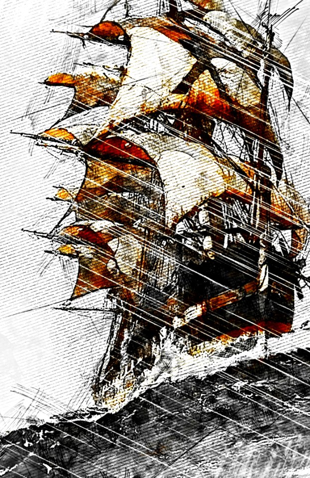 Sailing Ship Caravel Ship Of The Line Art