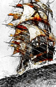 Sailing Ship Caravel Ship Of The Line Art photo