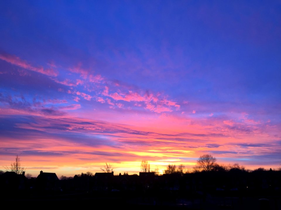 Sky Afterglow Dawn Red Sky At Morning