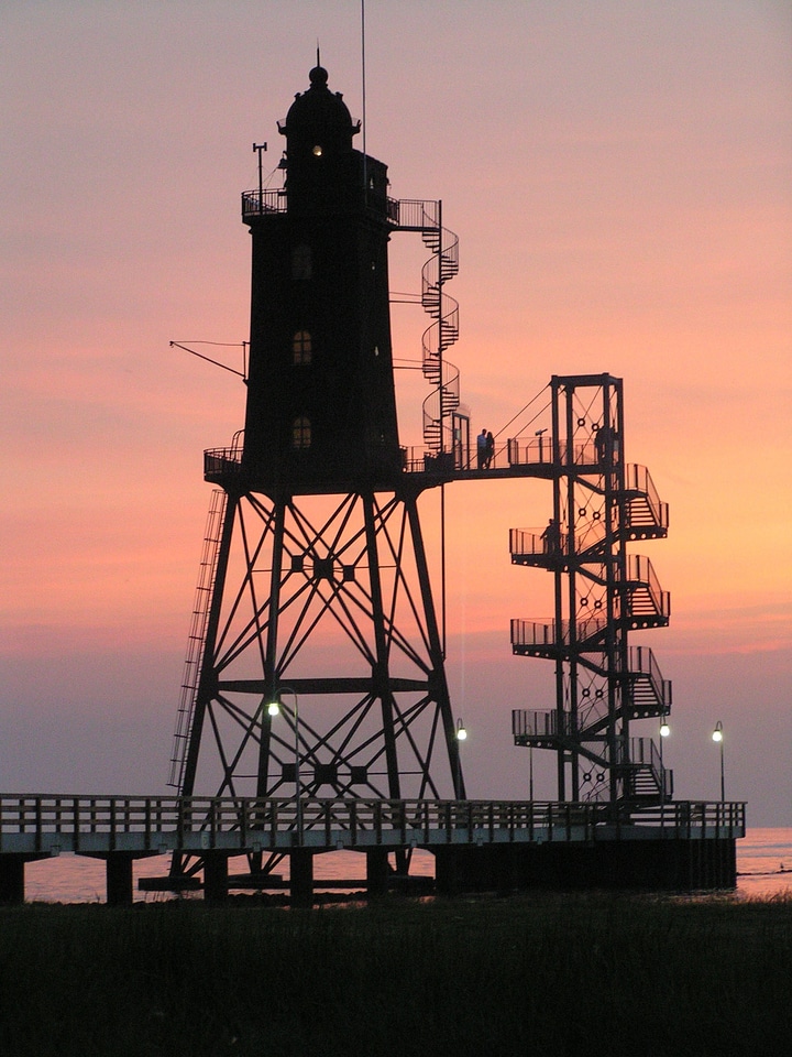 Lighthouse north sea coast dusk