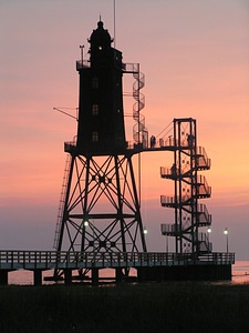 Lighthouse north sea coast dusk
