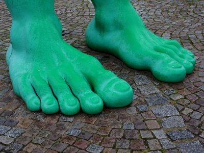 Green Foot Leg Shoe