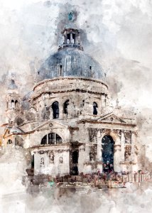 Watercolor Paint Building Painting Paint