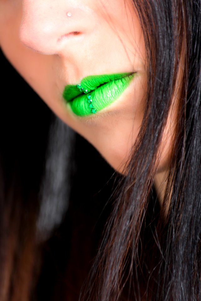 Woman With Green Lipstick