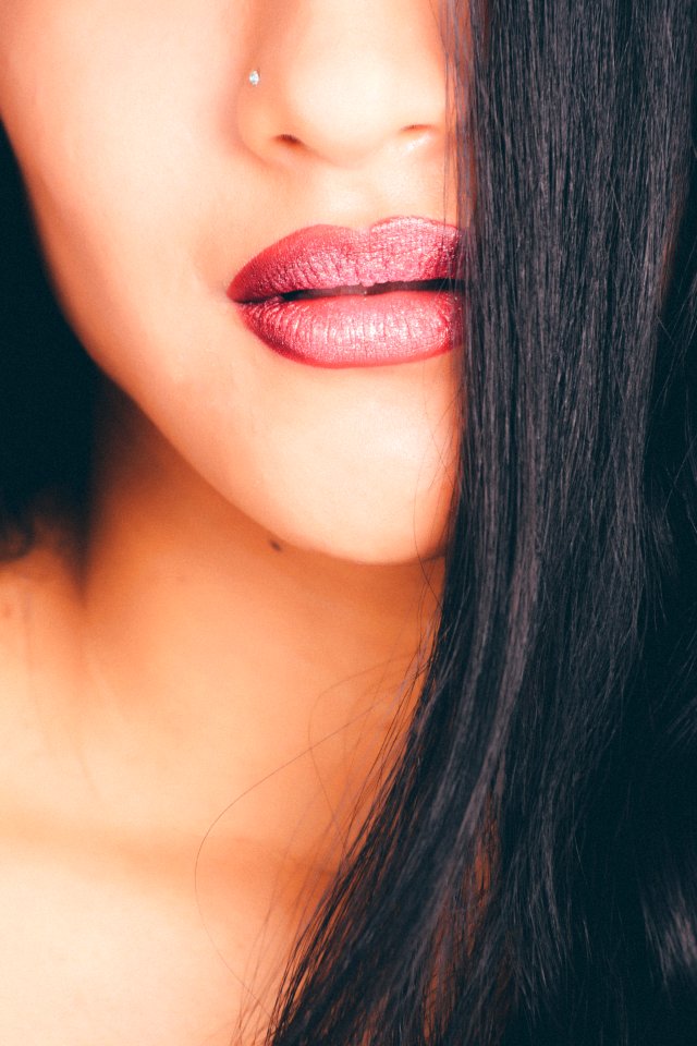 Woman With Red Lipstick