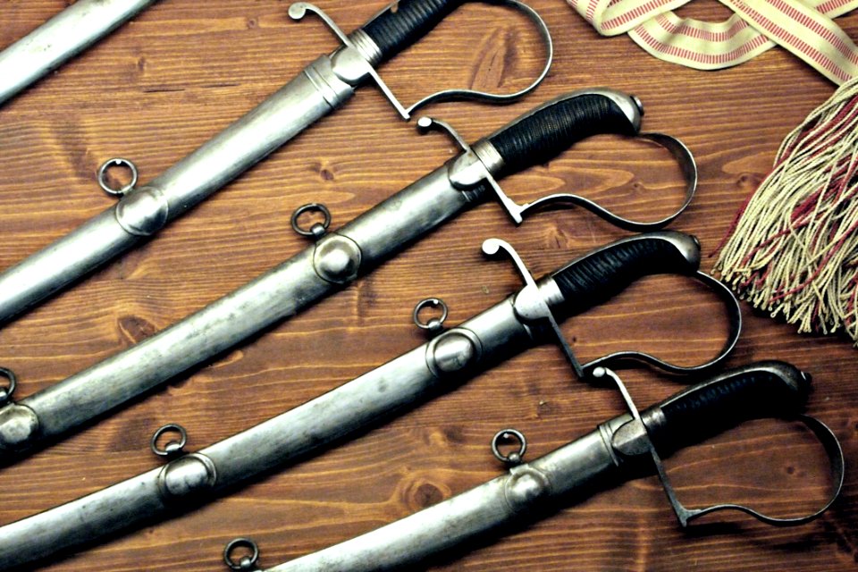 Several Black Handled Bayonets
