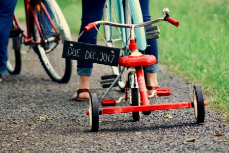 Toddlers Red Tricycle photo