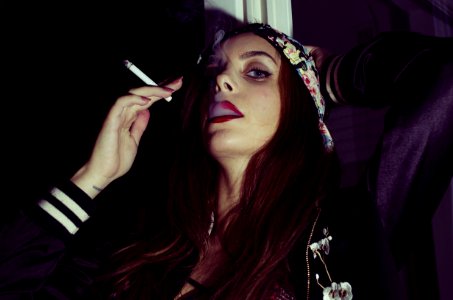 Woman Smoking Cigarette