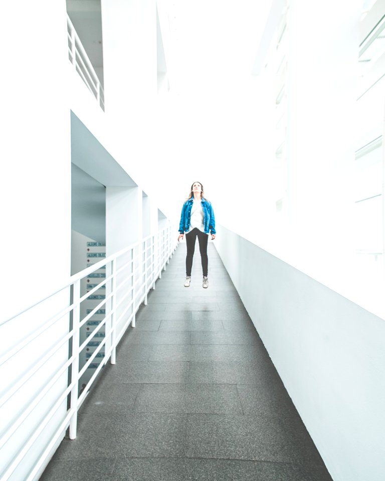 Woman In Blue Jacket