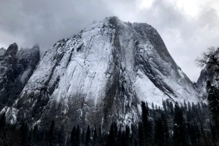 Grey Snowy Mountain Top