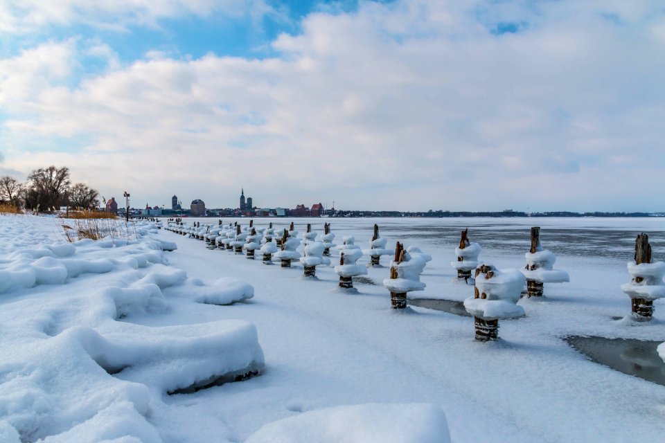 Photo Of Log Covered With Snow