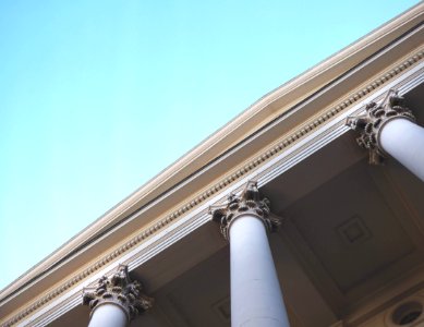 White Painted Pillars
