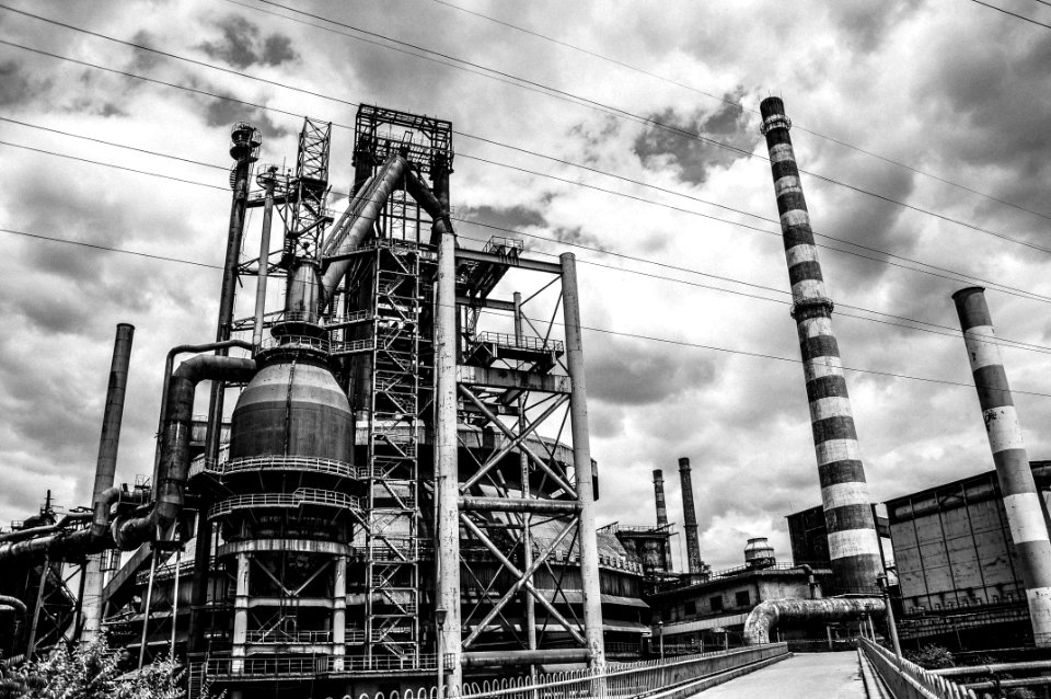 Industry Black And White Monochrome Photography Factory