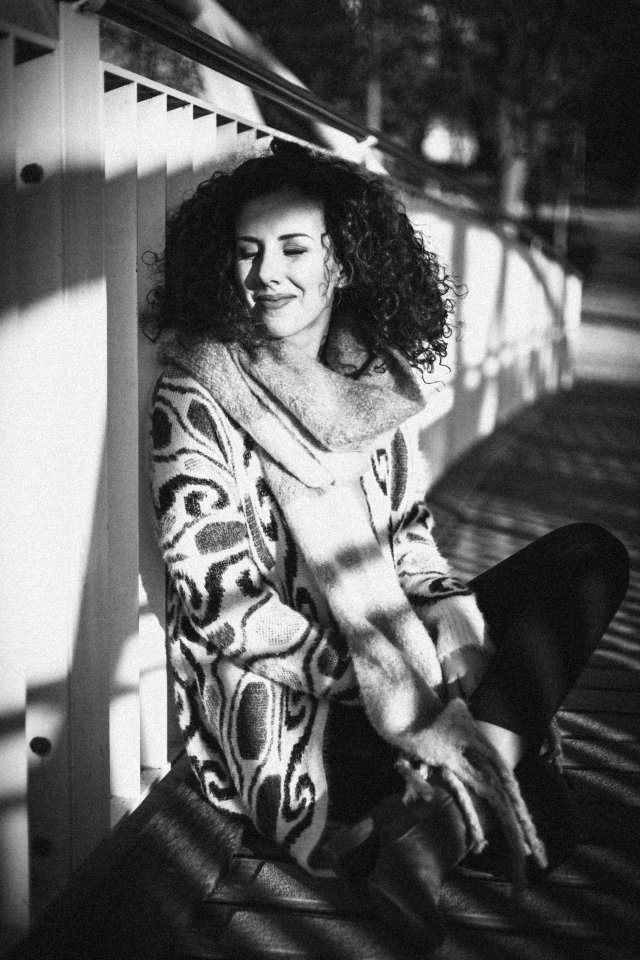 Photo Of Woman With Coat Grayscale Photo