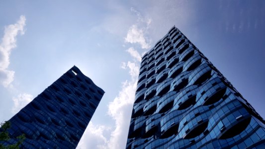 Gray Glass Storage Buildings