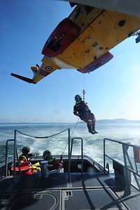 Water helicopter sky photo